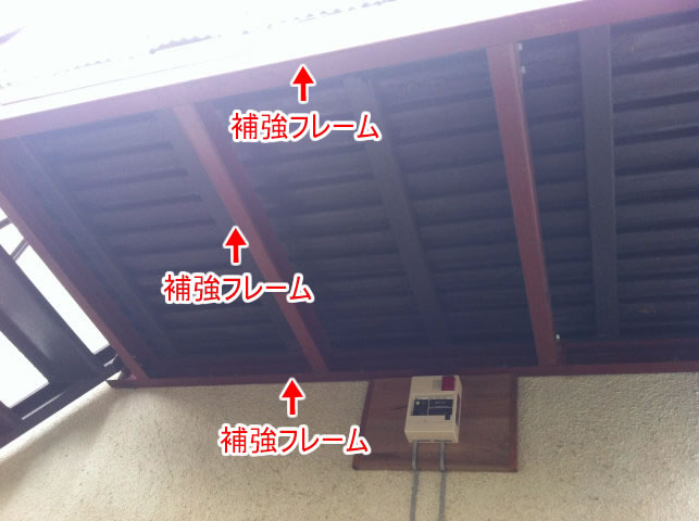 補強鉄骨の図解