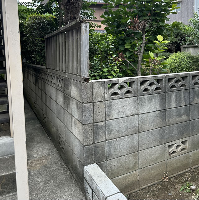 ブロック塀の修理